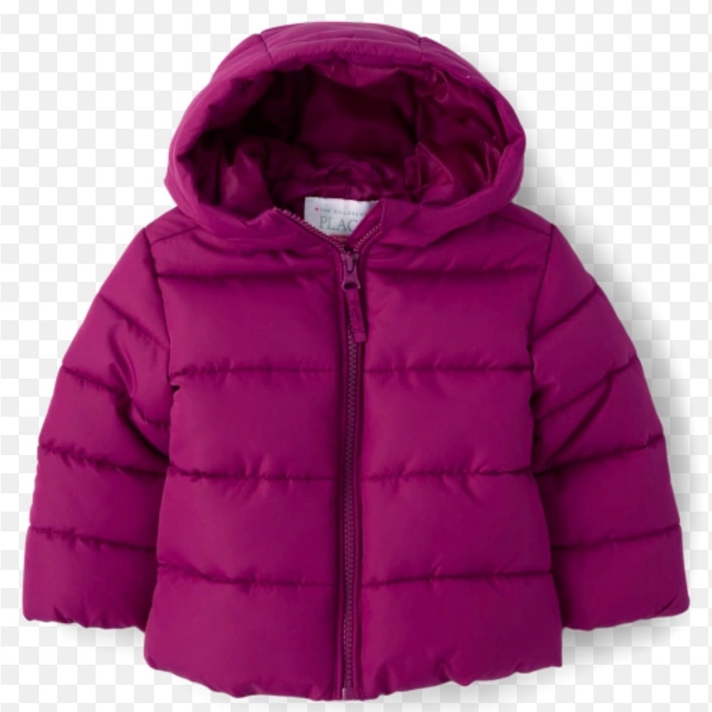 New Children's Place hooded puffer jacket 2T Water resistant Magic Potion Pink